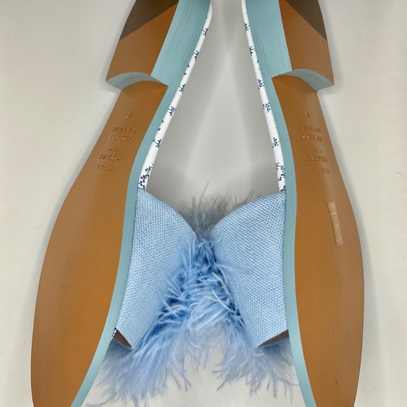 NWT HILL HOUSE Home, The Summer Slide, Blue Feathers, Size: 10 (US), 40 (IT) ** - Picture 5 of 5